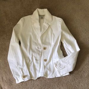 Banana Republic white denim blazer